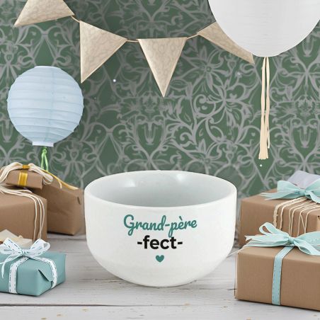 Bol petit déjeuner personnalisable Grand-père-fect · Idée cadeau personnalisé pour papy