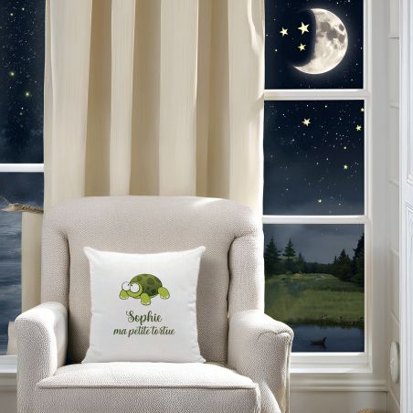 Personalized white cushion - Text and/or Photo | Square 40 x 40 cm
