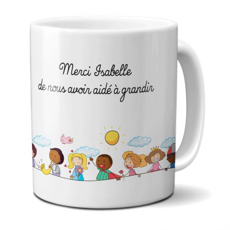 “Thank you” mug for customizable nanny with first name · Personalized thank you nanny gift