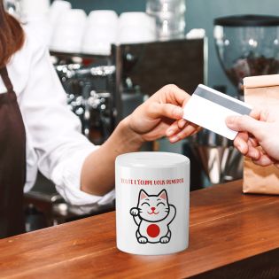 Tirelire pourboire - Tips - chat porte bonheur japonais