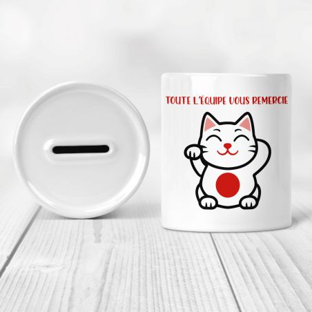 Tirelire pourboire - Tips - chat porte bonheur japonais