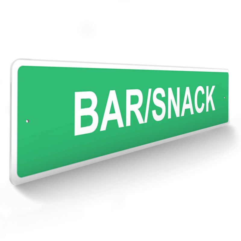 Panneau de signalisation pour camping "BAR/SNACK" - 48 x 10 cm - Vert Panneau de signalisation pour camping "BAR/SNACK" - 48 x 10 cm - Vert