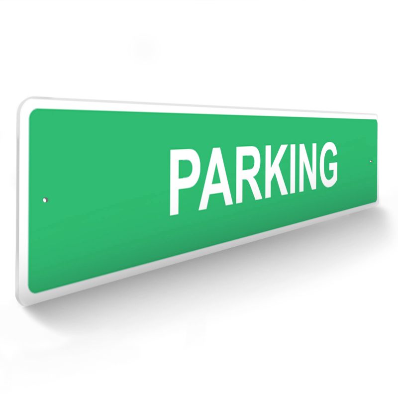 Panneau de signalisation pour camping "PARKING" - 48 x 10 cm - Vert Panneau de signalisation pour camping "PARKING" - 48 x 10 cm - Vert