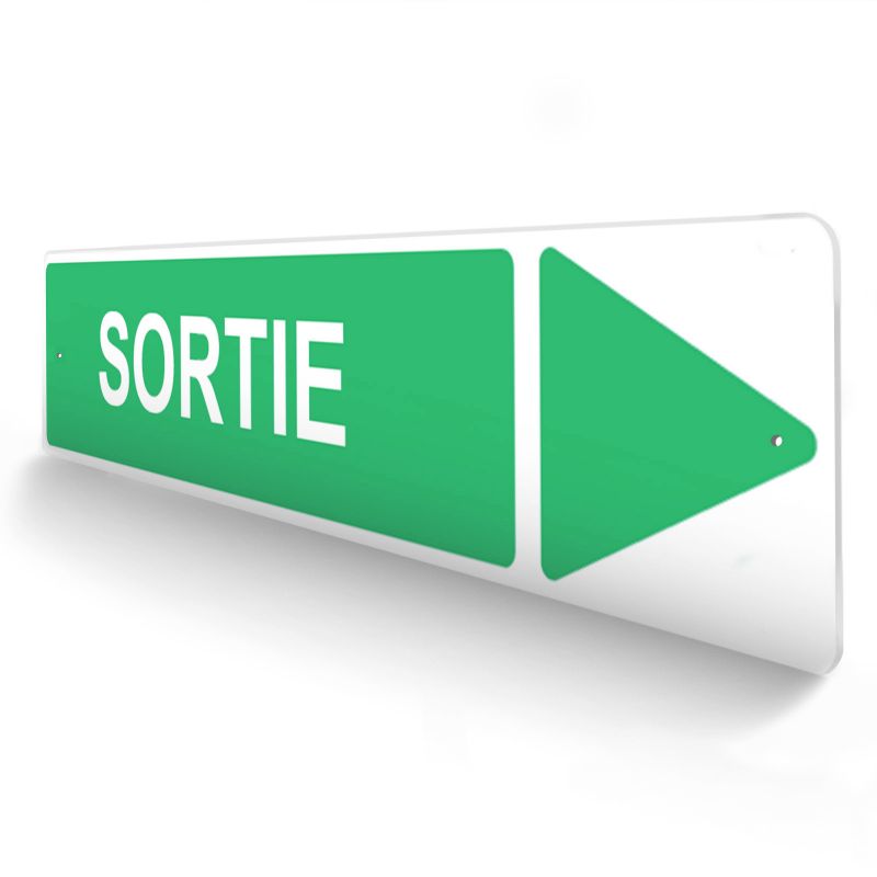 Panneau de signalisation pour camping "SORTIE Droite" - 48 x 10 cm - Vert Panneau de signalisation pour camping "SORTIE Droite" - 48 x 10 cm - Vert
