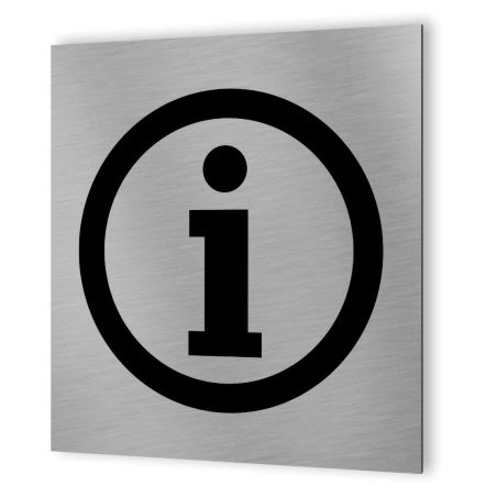 Pictogramme format 20 cm x 20 cm en Dibond Aluminium brossé - Modèle Point information