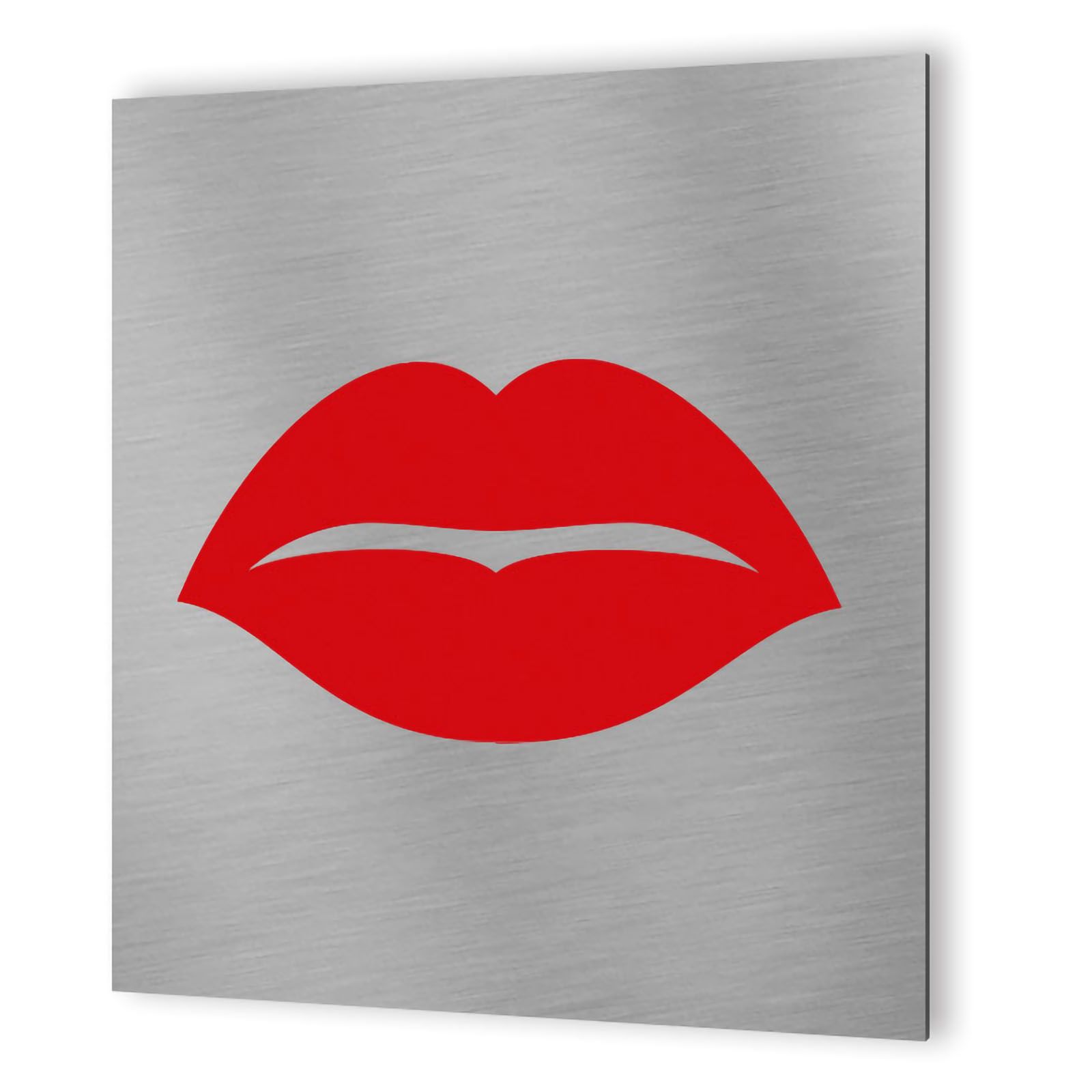 Pictogramme WC toilettes vestiaire Femmes format 20 cm x 20 cm- Modèle Bouche