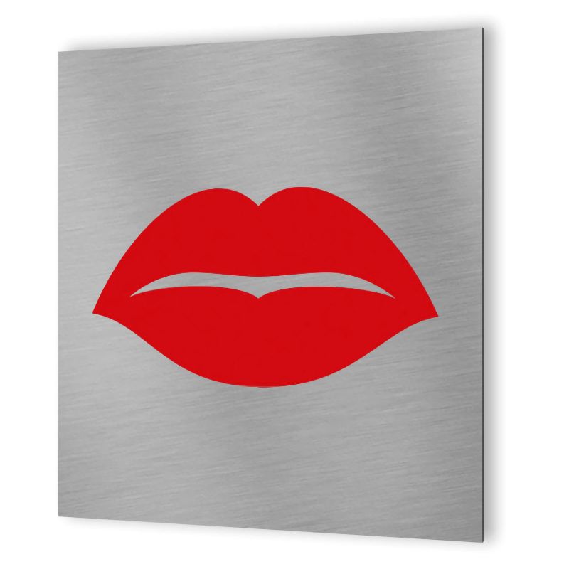 Pictogramme WC toilettes vestiaire Femmes format 20 cm x 20 cm- Modèle Bouche Pictogramme WC toilettes vestiaire Femmes format 20 cm x 20 cm- Modèle Bouche