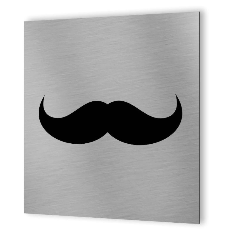 Pictogramme WC toilettes vestiaire Hommes format 20 cm x 20 cm- Modèle Moustache Pictogramme WC toilettes vestiaire Hommes format 20 cm x 20 cm- Modèle Moustache