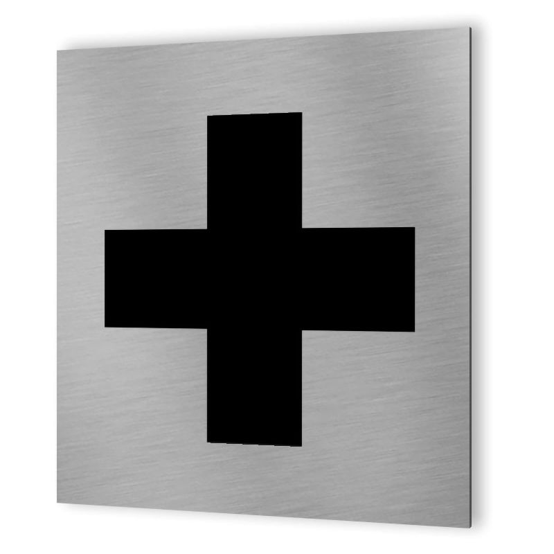 Pictogramme format 20 cm x 20 cm en Dibond Aluminium brossé - Modèle Premiers secours Pictogramme format 20 cm x 20 cm en Dibond Aluminium brossé - Modèle Premiers secours