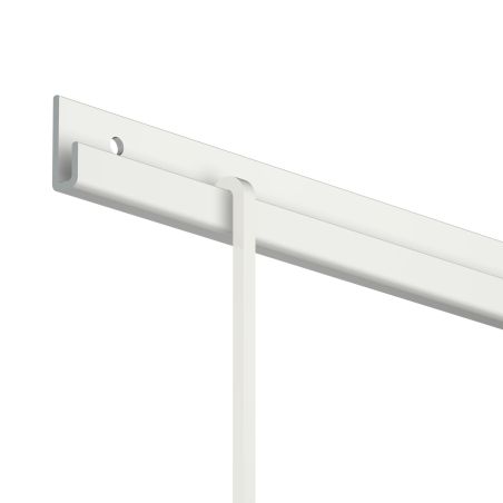 Pack de 5 Tiges Droites Carrées en Acier Blanc – 40 kg – 4x4 mm – Pour Cimaise Artiteq Classic Rail