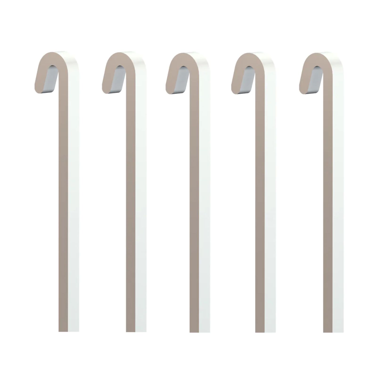 Pack de 5 Tiges Droites Carrées en Acier Blanc – 40 kg – 4x4 mm – Pour Cimaise Artiteq Classic Rail