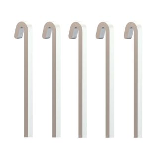 Pack de 5 Tiges Droites Carrées en Acier Blanc – 40 kg – 4x4 mm – Pour Cimaise Artiteq Classic Rail