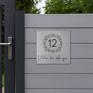 Numéro de rue extérieur à personnaliser - Panneau Dibond Aluminium - Numéro maison modèle Oriental
