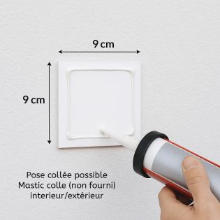 Pictogramme Défibrillateur DAE - Signalétique PMMA noir - Identification rapide et conforme ERP - Format 9x9 cm