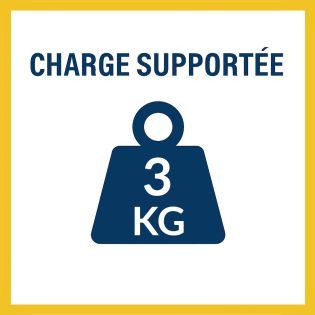 boite de 2 attaches Adhésives pour Dibond et miroir 70 x 70 mm : max 3 kg