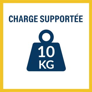 10 crochets Alu hook : 10 kg max