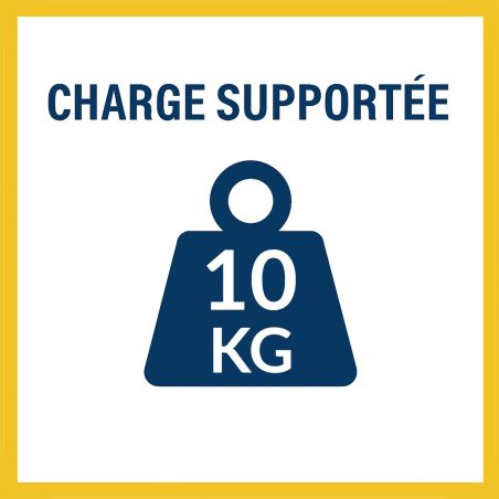 10 crochets Alu hook : 10 kg max