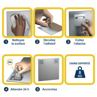 Kit 8 kg fixation Miroir/dibond