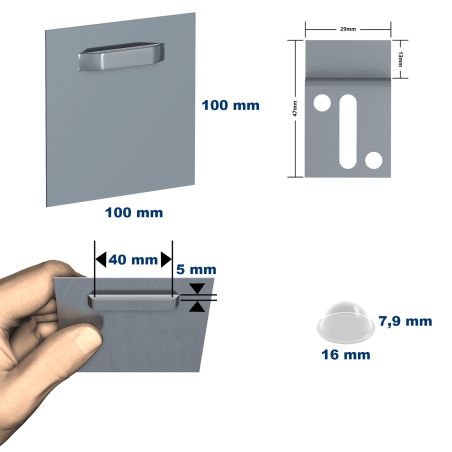 Kit 8 kg fixation Miroir/dibond