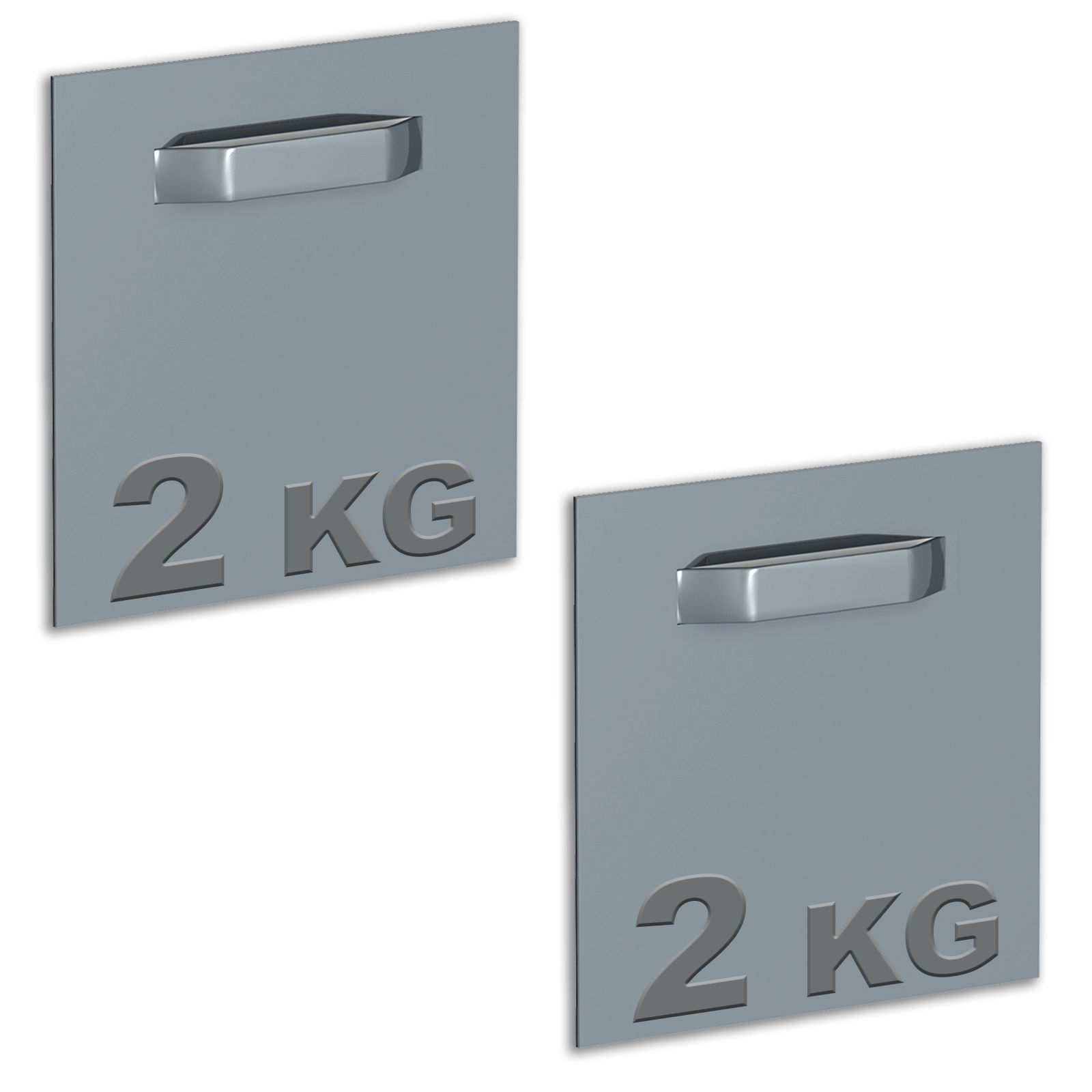 Boite de 2 attaches adhésives pour Dibond et miroir 70 x 70 mm : max 2 kg