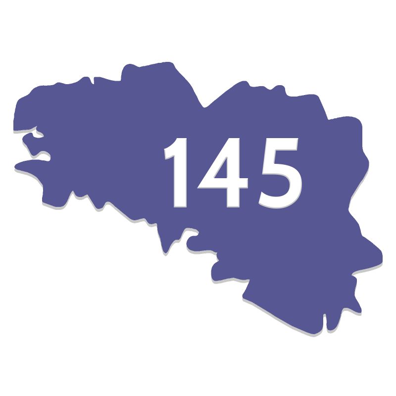 Numéro fantaisie personnalisable pour boite aux lettres couleur violet chiffres blancs - Modèle région Bretagne