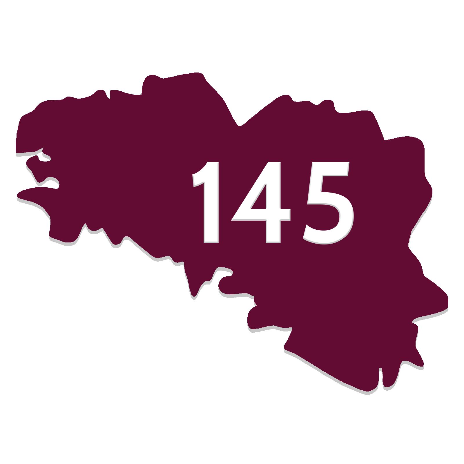 Numéro fantaisie personnalisable pour boite aux lettres couleur bordeaux chiffres blancs - Modèle région Bretagne