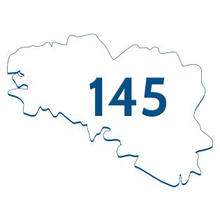 Numéro fantaisie personnalisable pour boite aux lettres couleur blanc chiffres bleus - Modèle région Bretagne