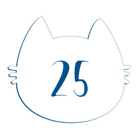 Numéro fantaisie personnalisable pour boite aux lettres couleur Camo Bleu chiffres blancs - Modèle Chat