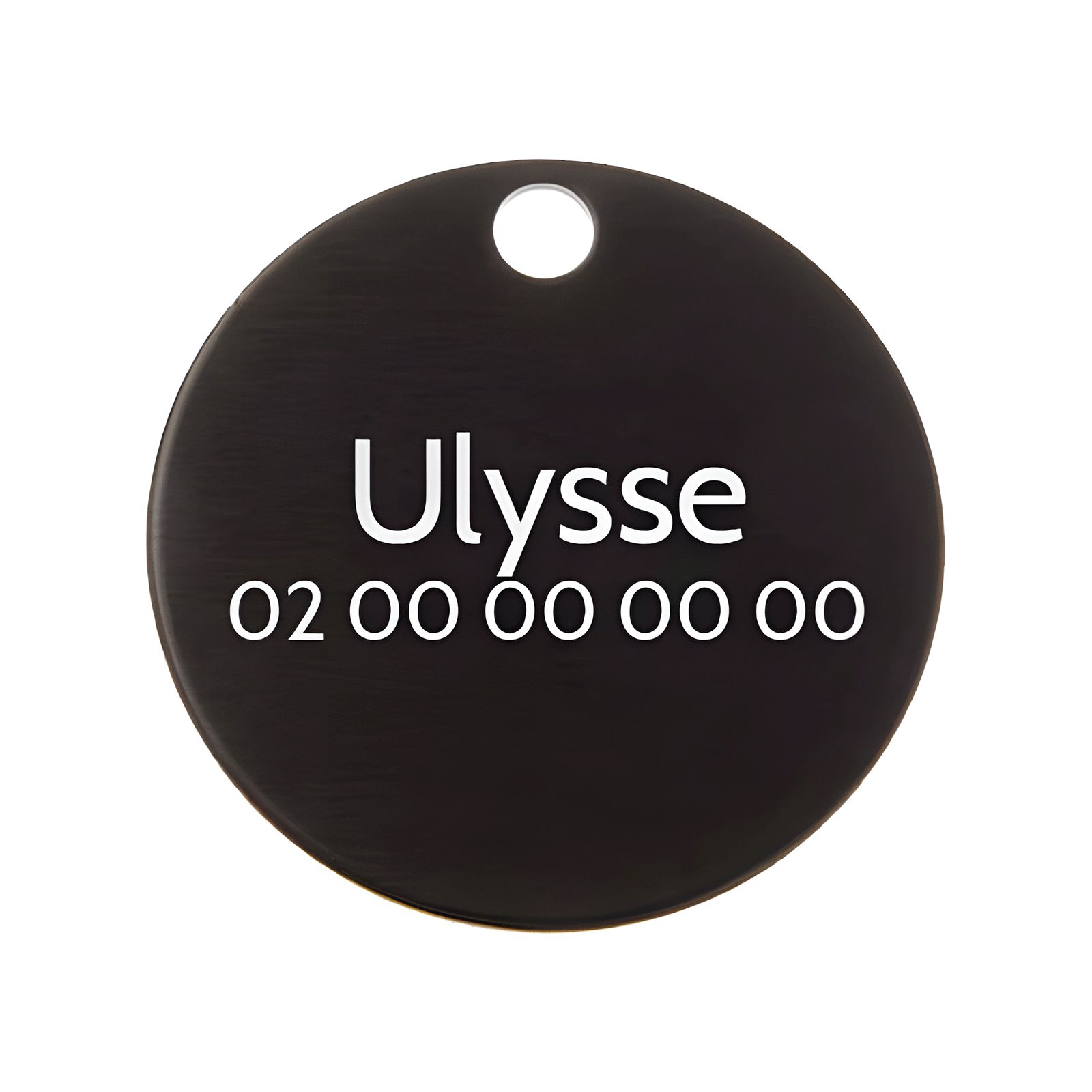 Petite médaille ronde Noire pour chien et chat à personnaliser sur 1 à 2 lignes - Diamètre 25 mm Petite médaille ronde Noire pour chien et chat à personnaliser sur 1 à 2 lignes - Diamètre 25 mm