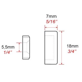 Cache vis alu 18 mm (à l'unité)