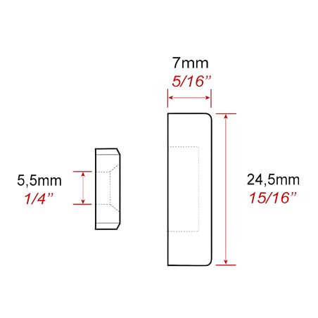 Cache vis alu 24 mm (à l'unité)