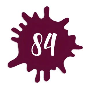 Numéro fantaisie personnalisable pour boite aux lettres couleur bordeaux chiffres blancs - Modèle Splash