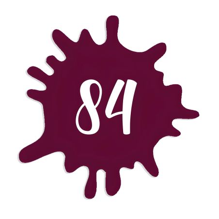 Numéro fantaisie personnalisable pour boite aux lettres couleur bordeaux chiffres blancs - Modèle Splash
