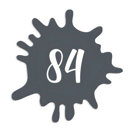 Numéro fantaisie personnalisable pour boite aux lettres couleur gris chiffres blancs - Modèle Splash