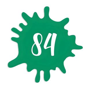 Numéro fantaisie personnalisable pour boite aux lettres couleur vert pomme chiffres blancs - Modèle Splash