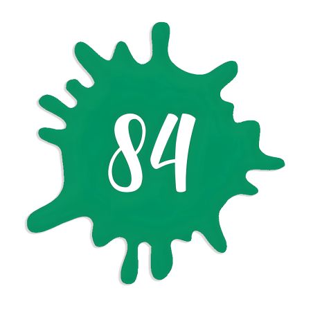 Numéro fantaisie personnalisable pour boite aux lettres couleur vert pomme chiffres blancs - Modèle Splash