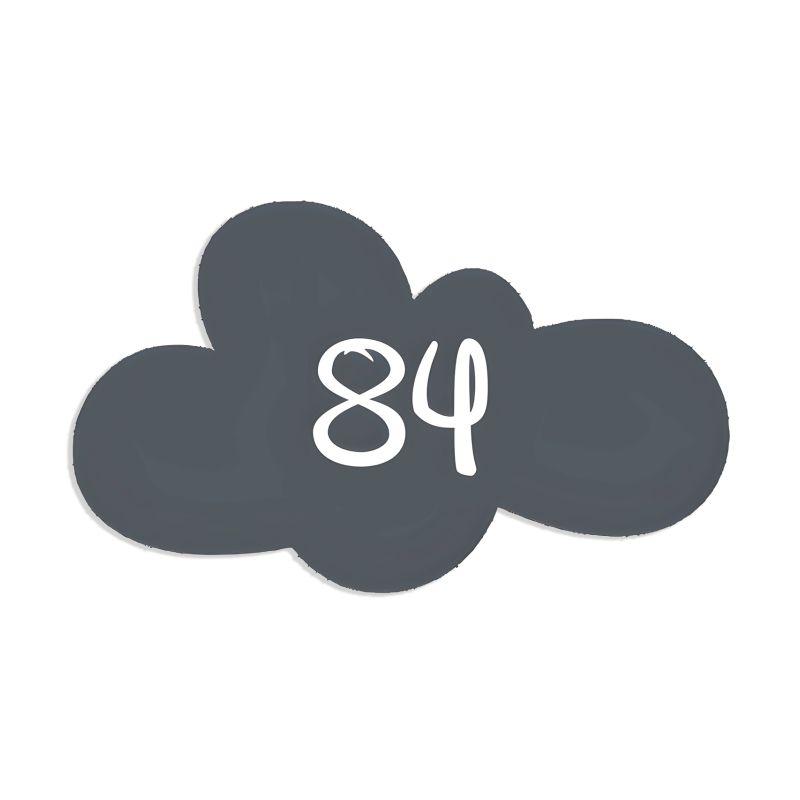 Numéro fantaisie personnalisable pour boite aux lettres couleur gris chiffres blancs - Modèle Nuage Numéro fantaisie personnalisable pour boite aux lettres couleur gris chiffres blancs - Modèle Nuage