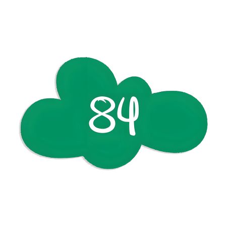 Numéro fantaisie personnalisable pour boite aux lettres couleur vert pomme chiffres blancs - Modèle Nuage