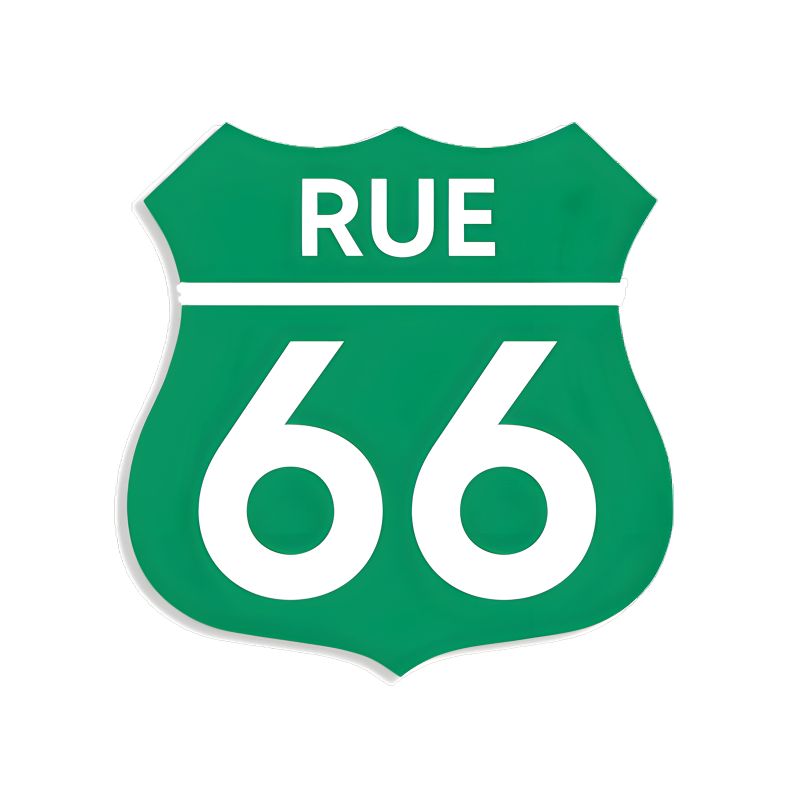 Numéro fantaisie personnalisable pour boite aux lettres couleur vert pomme chiffres blancs - Modèle Route 66 Numéro fantaisie personnalisable pour boite aux lettres couleur vert pomme chiffres blancs - Modèle Route 66