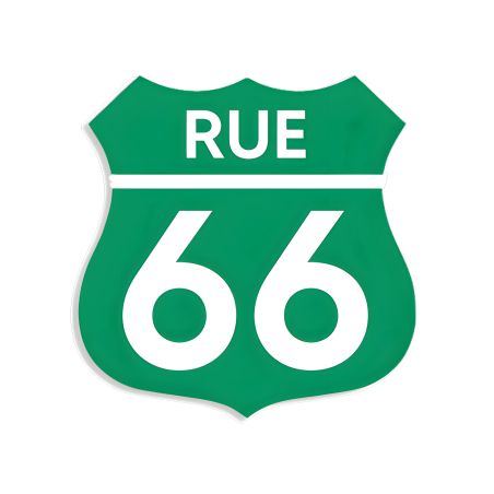 Numéro fantaisie personnalisable pour boite aux lettres couleur vert pomme chiffres blancs - Modèle Route 66
