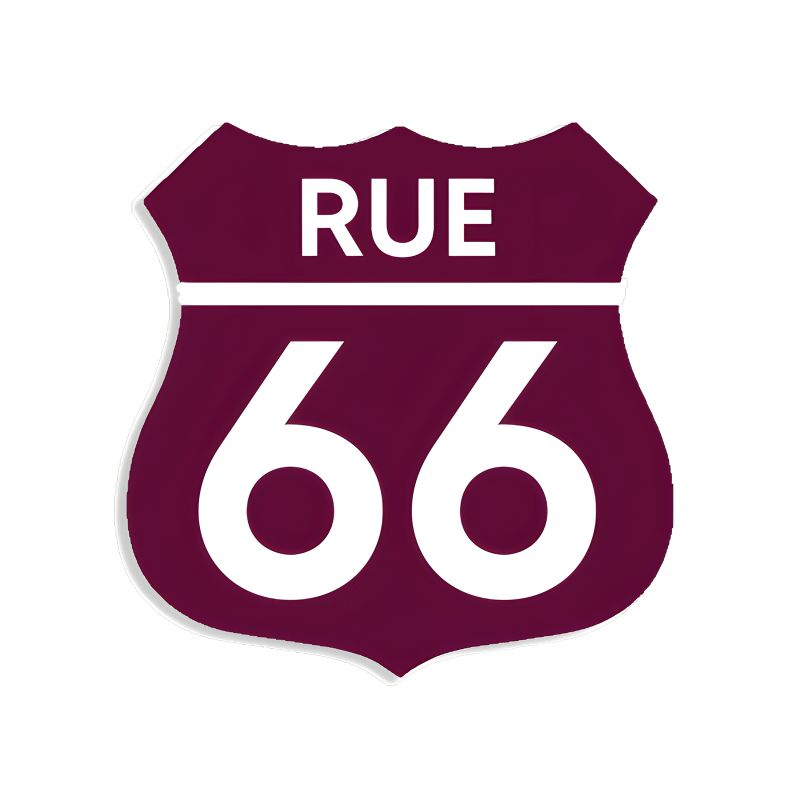 Numéro fantaisie personnalisable pour boite aux lettres couleur bordeaux chiffres blancs - Modèle Route 66 Numéro fantaisie personnalisable pour boite aux lettres couleur bordeaux chiffres blancs - Modèle Route 66