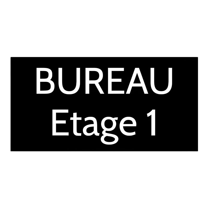 Plaque de porte personnalisée gravée - Plastique noir lettres blanches - Rectangle 100x200 mm - Usage intérieur et extérieur - A Plaque de porte personnalisée gravée - Plastique noir lettres blanches - Rectangle 100x200 mm - Usage intérieur et extérieur - A