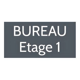 Plaque de porte personnalisée gravée - Signalétique plastique gris - Lettres blanches contrastées - Rectangle 100x200 mm ad