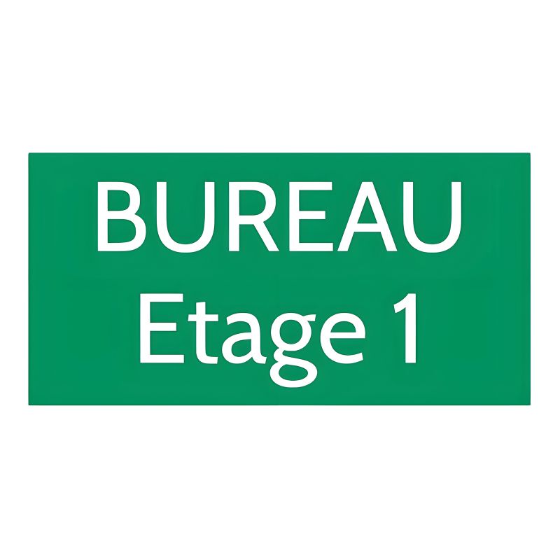 Plaque de porte personnalisée gravée - Signalétique plastique vert clair - Lettres blanches contrastées - Rectangle 100x200 mm a Plaque de porte personnalisée gravée - Signalétique plastique vert clair - Lettres blanches contrastées - Rectangle 100x200 mm a