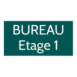 Plaque de porte personnalisée gravée - Signalétique plastique vert foncé - Lettres blanches, rectangle - 100x200 mm, 1 à 2 ligne