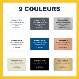Plaque professionnelle personnalisée en PVC avec logo pour expert comptable - Format 30 cm x 20 cm
