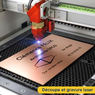 Plaque professionnelle personnalisée en PVC avec Symbole pour expert comptable - Format 30 cm x 20 cm