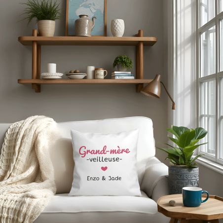 Housse de Coussin décorative personnalisée humoristique "Devine qui a encore mangé le canapé" 40 x 40 cm · Idée cadeau maître ch