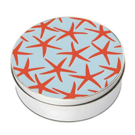 Round metal box customizable with Text and Photo - Storage box for Tea, Coffee, Cakes