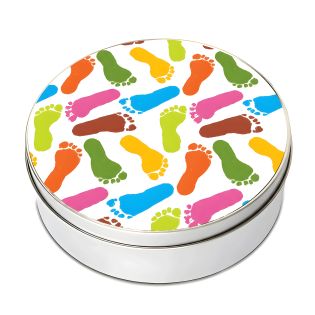 Round metal box customizable with Text and Photo - Storage box for Tea, Coffee, Cakes